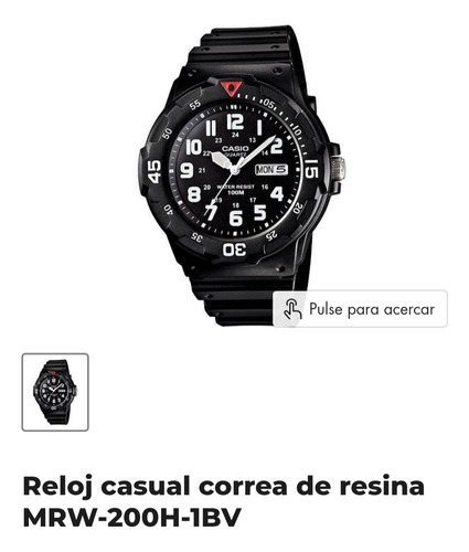 Reloj Casio Casual Correa De Resina Mrw-200h-1bv    