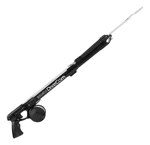 Arpão Arbalete Pesca 60cm Divecom Com Elastico 16mm - Preto