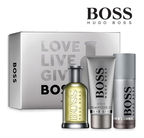 Hugo Boss Bottled 3 Pzas  -- Eau De Toilette 100ml 
