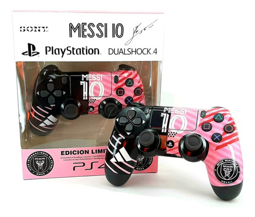 Joystick Inalámbrico Compatible Con Ps4 Pc Android Messi Rosa