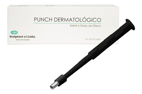 2 Punch Dermatológico Estéril Descartável Para Biópsia 4mm 