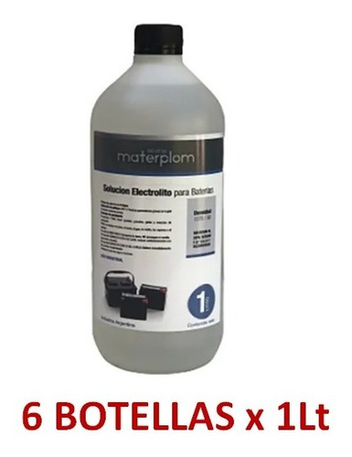 Imagen 1 de 1 de Liquido Solución Electrolito Baterías Yuasa Bosh Etc X6lts