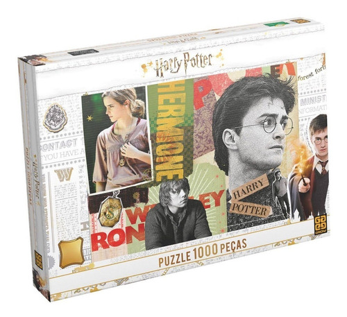 Puzzle 1000 Peças Harry Potter - Quebra Cabeças - Grow