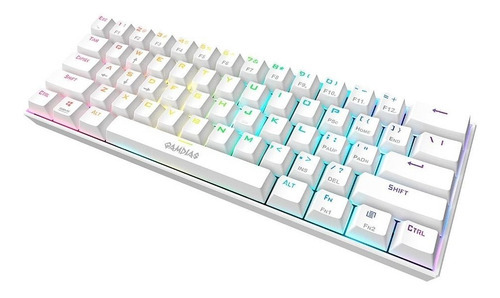 Teclado Mecânico Gamdias Hermes E3 Rgb Switch Red Branco Idioma Inglês Us Cor De Teclado Branco