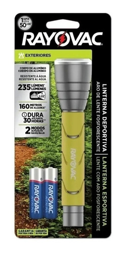Imagen 1 de 8 de Linterna Potente Cree Led Táctica 160mts + 2 Aa Rayovac