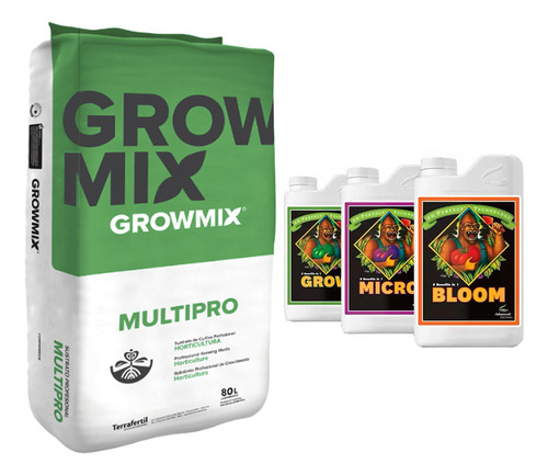 Sustrato Growmix Multipro 80lt Bases Advanced Nutrients 1lt