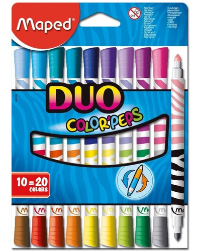 Fibras Maped Duo Color Peps 10=20