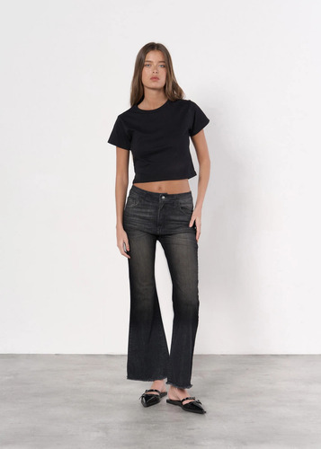 Pantalón Flare De Jean Elastizado - Grant