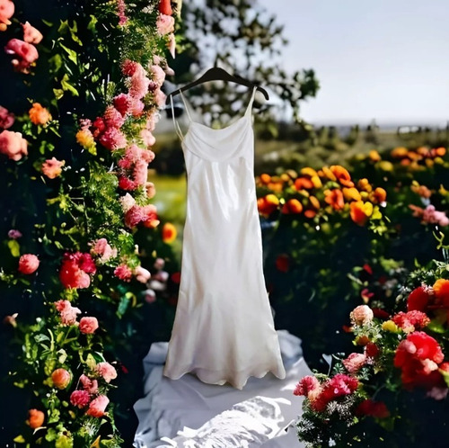 Vestido Blanco Largo De Novia + Bolero 