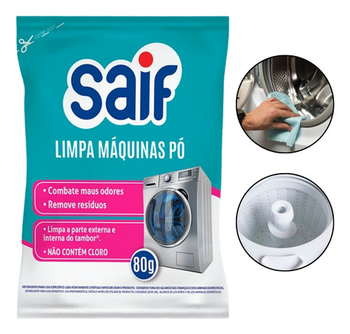 Limpa Maquina De Lavar Roupa Sachê Higienizador 80g S/ Cloro