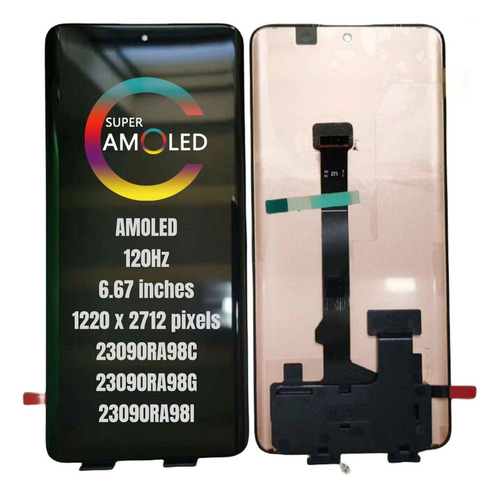Pantalla Amoled For Xiao Mi Redmi Note 13 Pro+ 23090ra98g