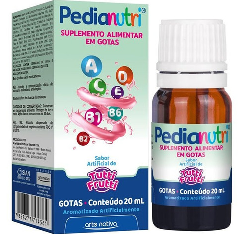 Suplemento Alimentar Tutti Frutti Gts 20ml Pedianutri