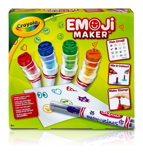Kit Crayola Emoji Fabrica De Sellos X25 Piezas