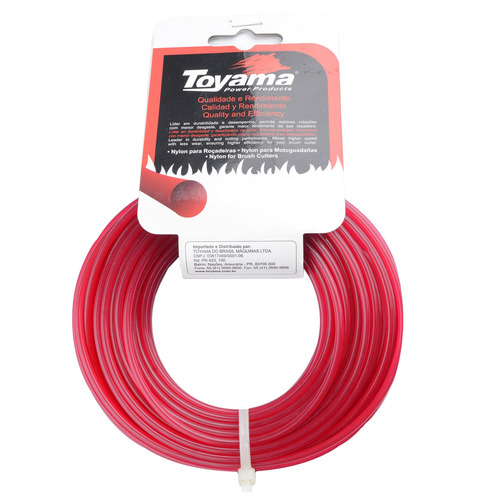Fio De Nylon Para Roçadeiras 2,65 Mm X 15 Metros Toyama