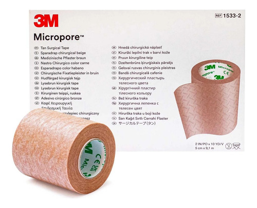 Cinta Quirúrgica Micropore 1533-2 3m Piel Caja Con 6 Pzas