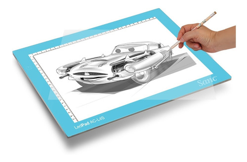 Led Light Pad Sanc L4s (a4) Celeste + Guante