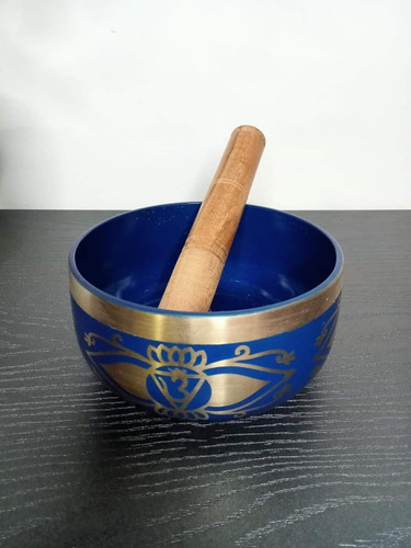 Juego De Cuenco Tibetano Color Azul