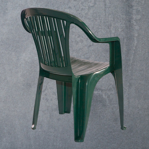 Imagen 6 de 10 de Silla Pvc Reforzada Con Apoya Brazos Hasta 120kgs Verde Off
