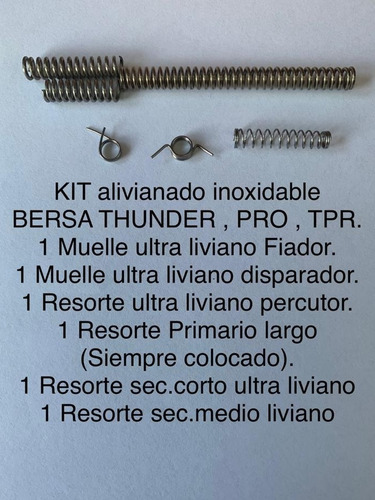 Imagen 1 de 1 de Kit Alivianador Completo Inoxidable Tpr Tpr9 Thunder Y Pro
