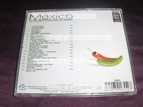 Mexico Las Mejores Canciones Cd Mana Inspector De Coleccion (Usado)