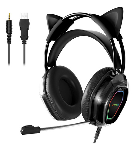 Audífonos Voistek V10 Para Juegos De 3,5 Mm Con Micrófono Color Negro
