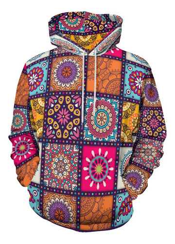 Sudadera Con Capucha 3d De Moda Con Estampado De Mosaico