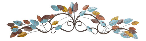 Deco 79 Decoración De Pared De Hoja De Metal, 43 X 2 X 10