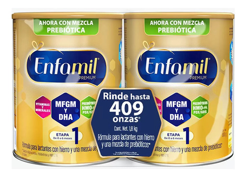 Enfamil Fórmula Infantil Etapa 1, 2 Latas De 900g C/u Msi