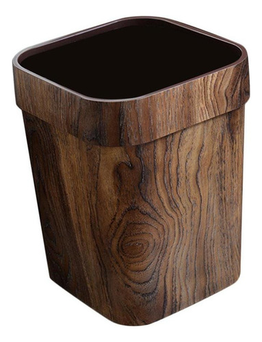 Papelera Grano Madera Mimético Retro Papelera