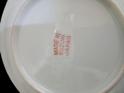 Juego De Té Cáscara De Huevo Porcelana Japonés Para 6 Marrón Floreado (Usado)