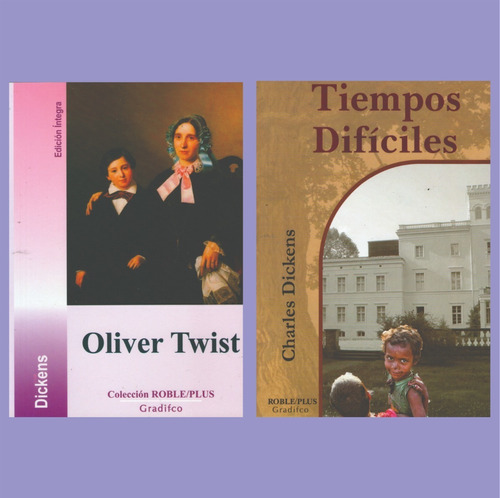 Charles Dickens Lote X 2 Libros - Oliver Twist - Ed Gradifco