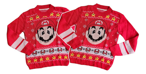 Sueter Navideño Tematico Mario Bross Ugly Sweater