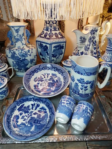 azules en detalle  Vajillas, Porcelana, Vajilla antigua