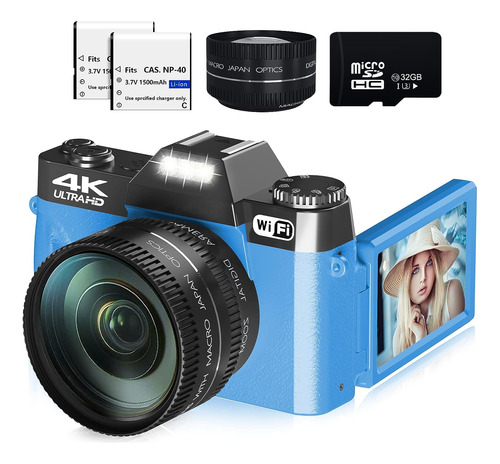 Cámara Digital Wikico Para Fotografía, 4k 48mp Vlogging C...