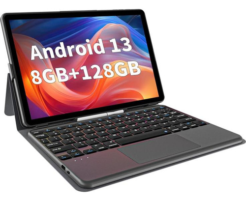Tableta Android 13 De 10 Pulgadas, Tableta 2 En 1 Con Teclad