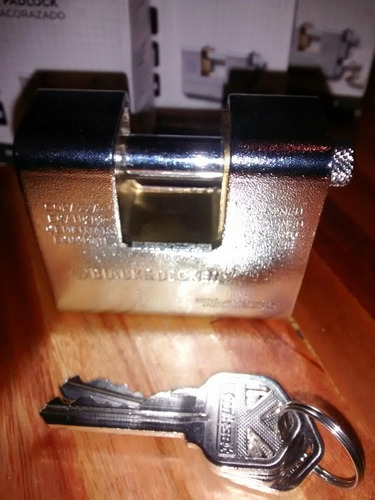 Imagen 7 de 10 de Candado Acorazado Padlock Kwikset B&d Traba Horizontal 60 Mm