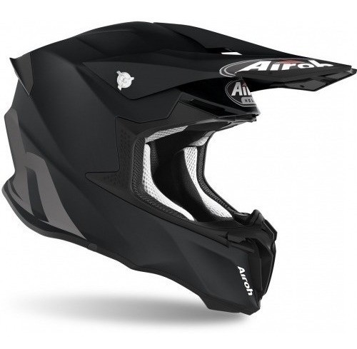 Casco Airoh Twist 2.0 Negro Matt Moto Motocross Enduro Diseño Deportivo Tamaño del casco M