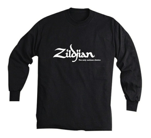 Camiseta Zildjian Manga Longa Classic  Preta 