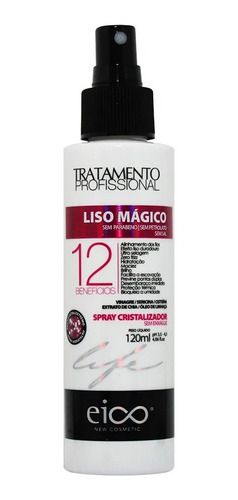 Imagem 1 de 3 de Spray Cristalizador Protetor Térmico Eico Liso Mágico 120ml
