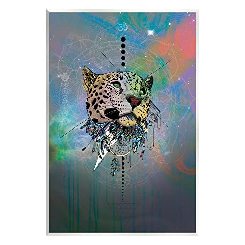 Fractal Dreamcatcher Jaguar Wood Wall Art, Diseño De Karin R