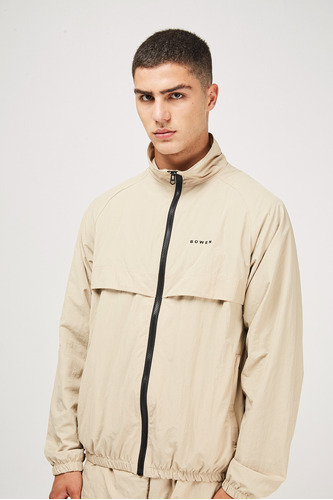 Campera Bowen Hombre Nylon Rompeviento Clash Beige