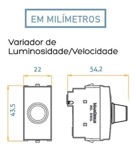 Mg Modulo Variador De Lumin/veloc. 127v Br Sleek (15813)