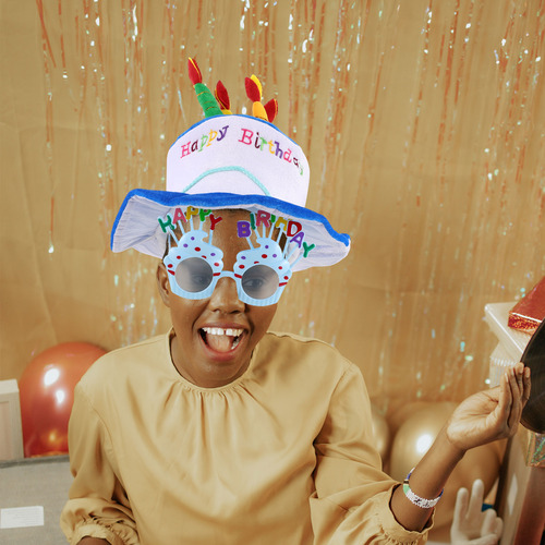 1 Juego De Gorro De Fiesta De Cumpleaños Y Gafas Divertidas