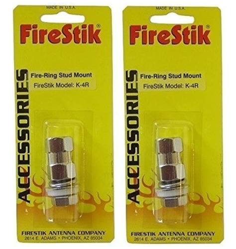 Lote De 2 Firestik K-4r Cb Radio Antena Stud Disparar Monte