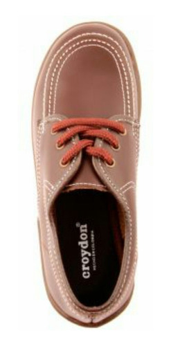 Zapatos Café En Cuero Croydon Talla 27 Y 32