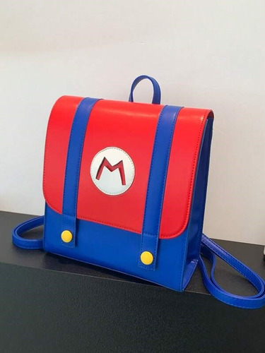Mochila Gamer Casual Mario Bolso Geek Escolar Para Dama