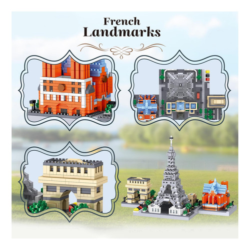 Kit De Arquitectura Paris Skyline Micro Mini Blocks De 2462