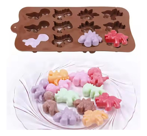 Molde Silicone Chocolate Bombom Dinossauro Fondant Biscuit