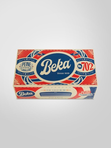Docena De Peines Beka 702 Para Caballero De Bolsillo Color Negro
