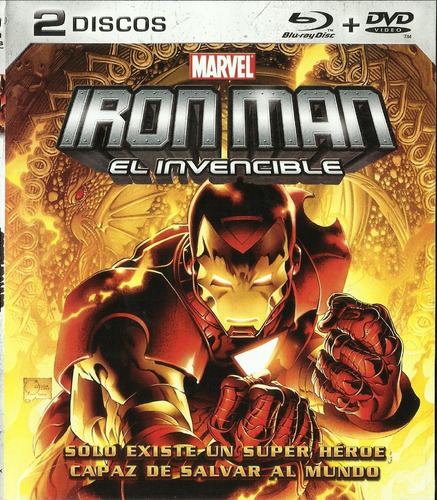 Iron Man: El Invencible / Animación / Bluray + Dvd Nuevo